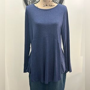 Olrain blue long sleeve top large nwt